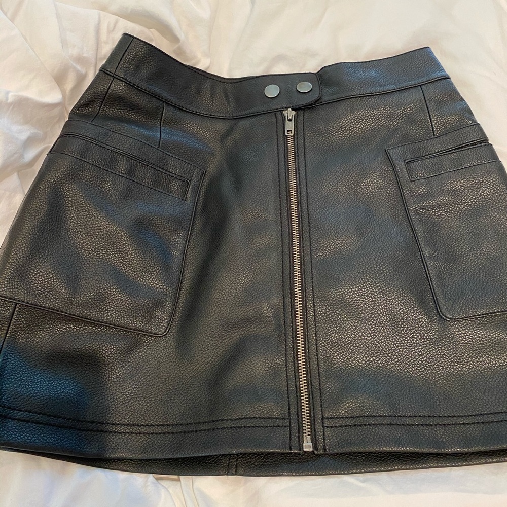 Free people faux leather skirt